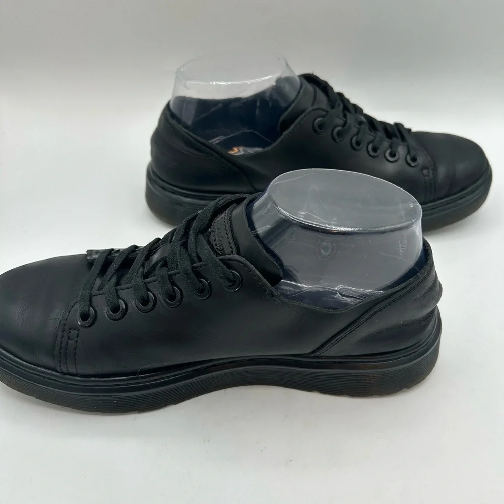 Dr. Martens Docs Dante 6 Eye Leather Shoes in Black Sneaker, Grunge Y2K men’s 6 - Picture 8 of 13